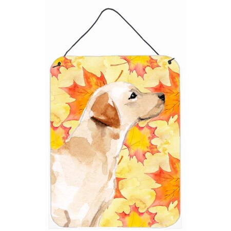 Carolines Treasures Yellow Labrador No.2 Fall Wall or Door Hanging Prints BB9528DS1216